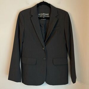 Norma Kamala Women’s charcoal gray suit jacket blazer office professional 10 EUC